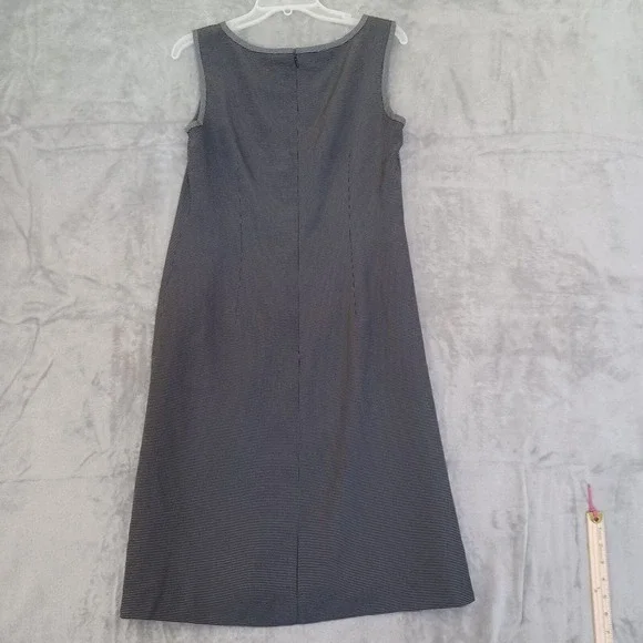 Liz Claiborne Sz 8 Suit Blazer Dress Knee Length Shift Academia Career Wear Gray - Picture 3 of 11